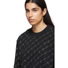 Stella McCartney Black Crystal Monogram Sweatshirt