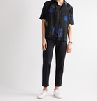 SAINT LAURENT - Floral-Print Silk-Crepe Shirt - Black