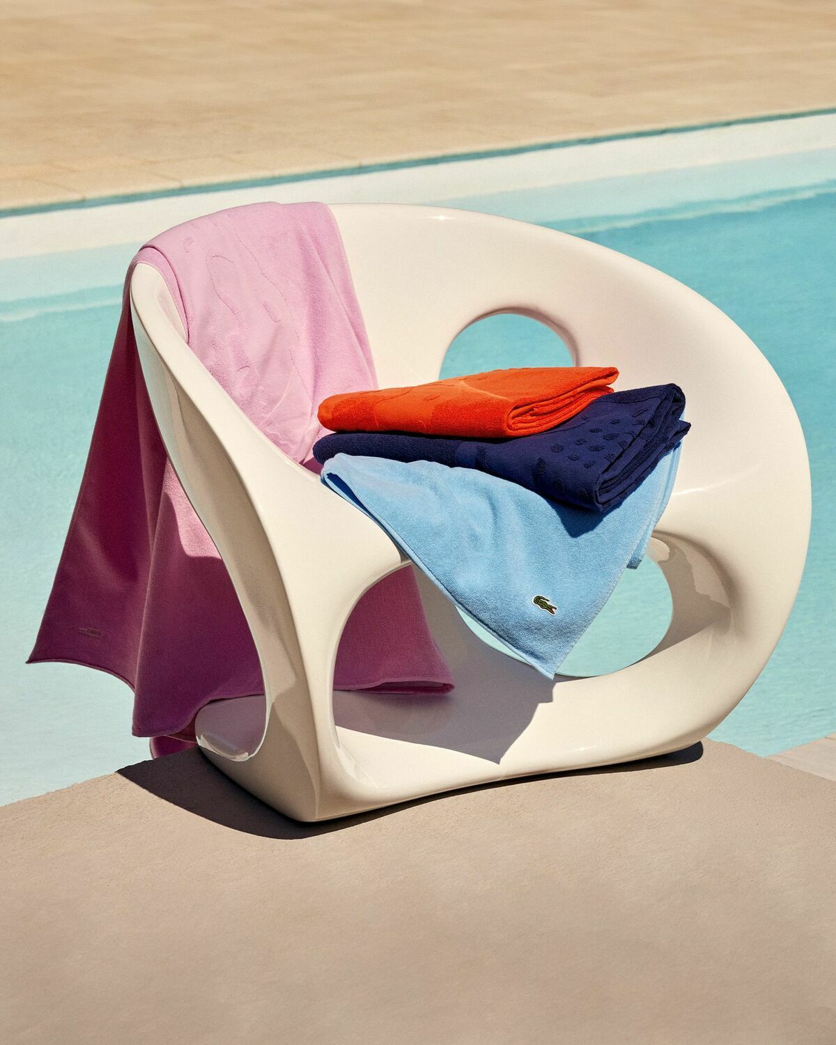Lacoste Lsport Beach Towel 90 C Mx160 Cm Blue Home Fragrance
