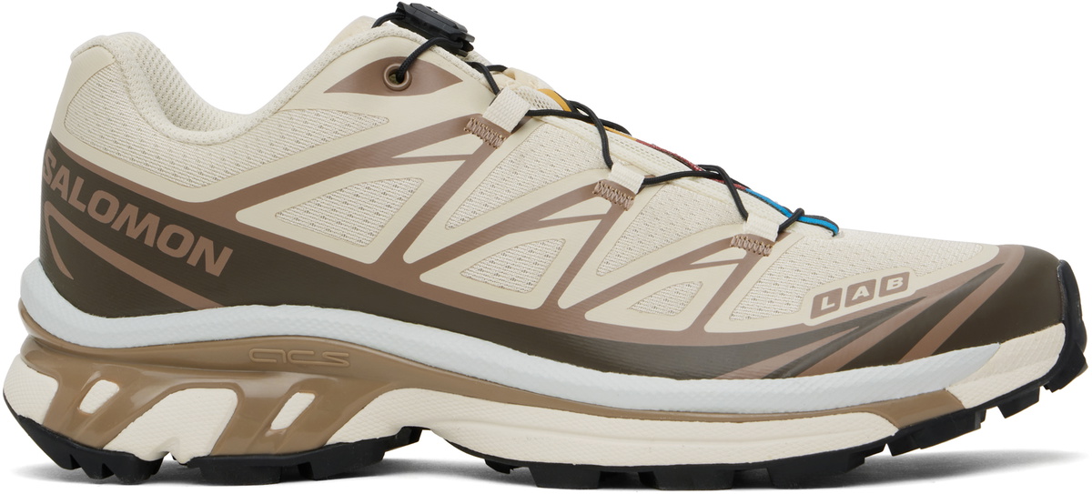 Salomon Off-White & Brown XT-6 Sneakers Salomon
