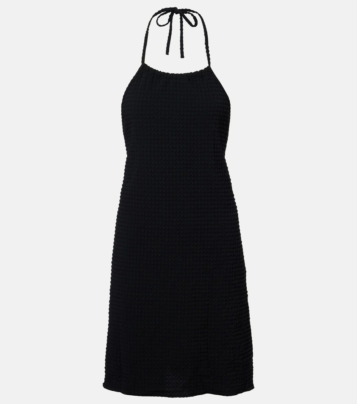 Hunza G Halterneck seersucker minidress
