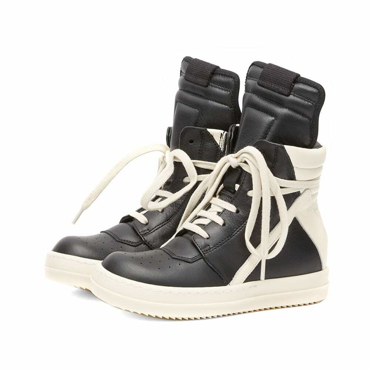 Photo: Rick Owens Men's BabyGeo Grade School Sneakers in Black/Milk