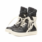 Rick Owens Men's BabyGeo Grade School Sneakers in Black/Milk