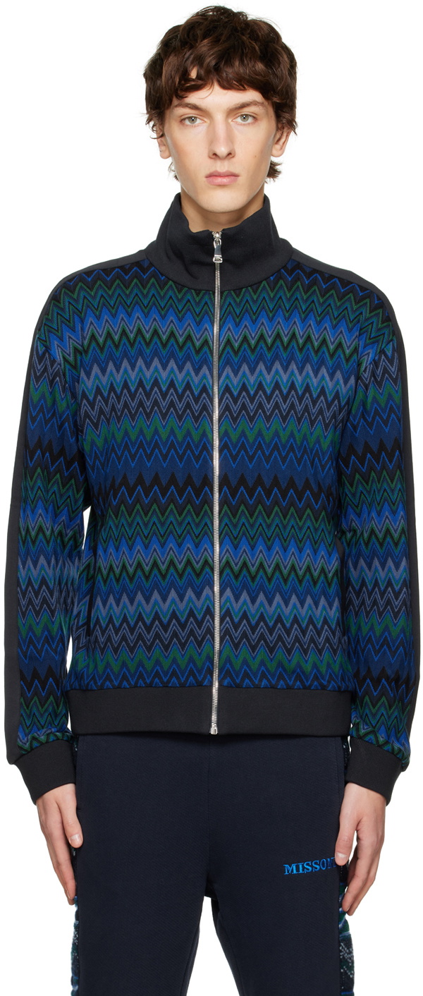 Missoni Navy Zip Sweatshirt Missoni