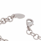 Off-White Women's Flower Bead Ankle Bracelet in Pink 