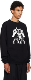 Y's For Men Black Graphic Sweatshirt