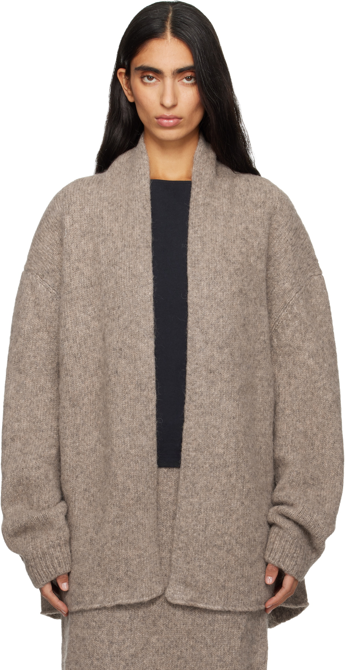 Lauren Manoogian Taupe Loft Shawl Cardigan