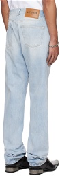 VTMNTS Blue Embroidered Jeans