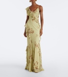 De La Vali Mayara floral georgette maxi dress