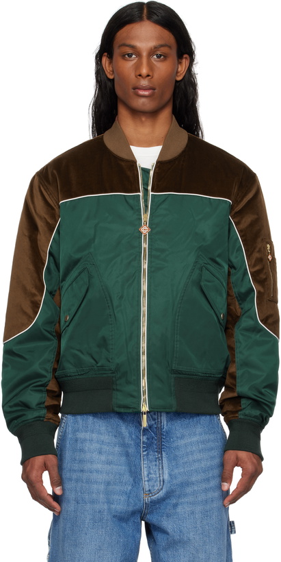 Photo: Casablanca Green & Brown Carseat Bomber Jacket