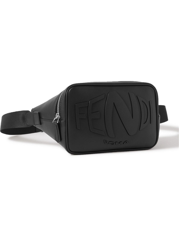 Photo: Fendi - Logo-Embossed Leather Belt Bag