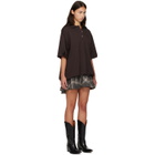Acne Studios Brown & Green Layered T-shirt Minidress