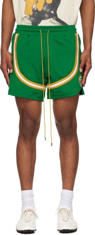 Photo: Rhude Green Crest Veille Track Shorts