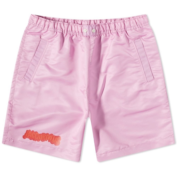 Photo: Jacquemus Men's Paste Logo Swim Short in Pink
