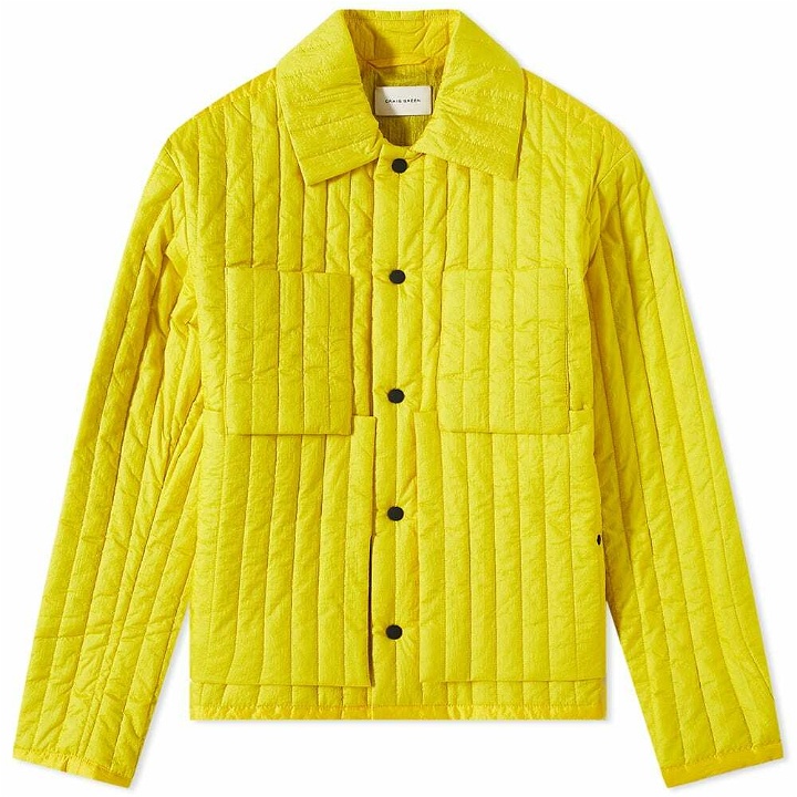 Photo: Craig Green Men's Quilted Worker Jacket in Yellow