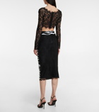 Dolce&Gabbana - Zebra-print sequined midi skirt