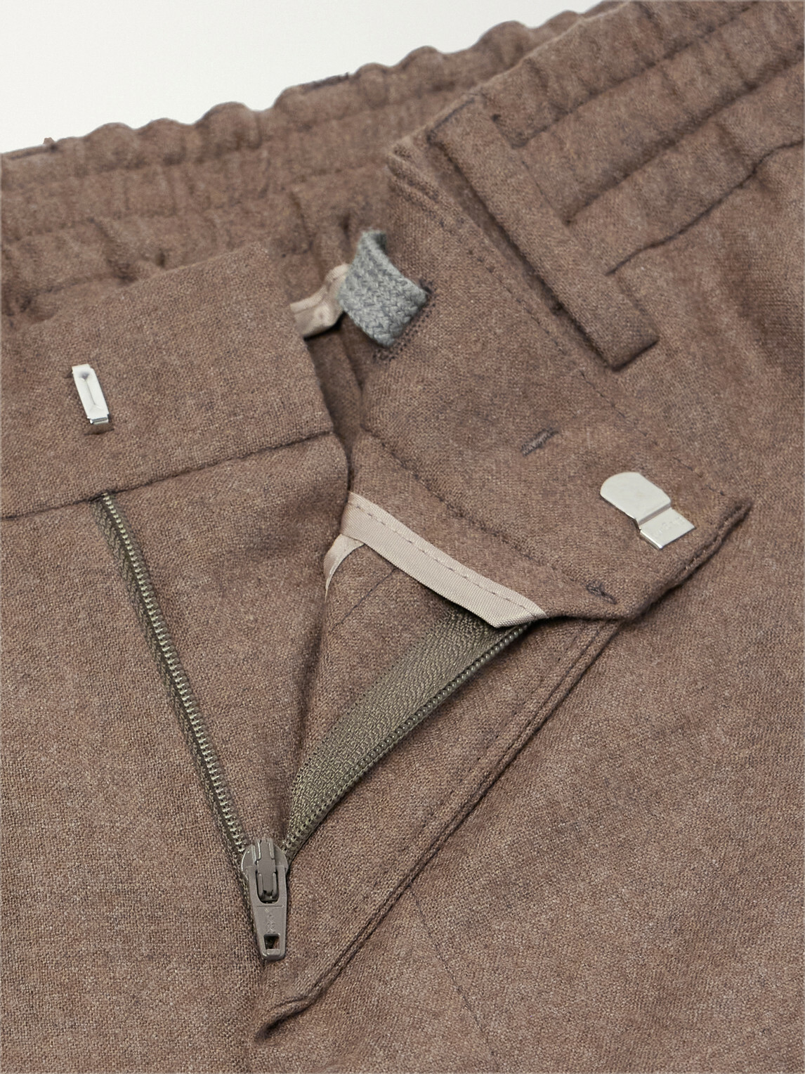 Boglioli - Straight-Leg Woven Virgin Wool Trousers - Brown