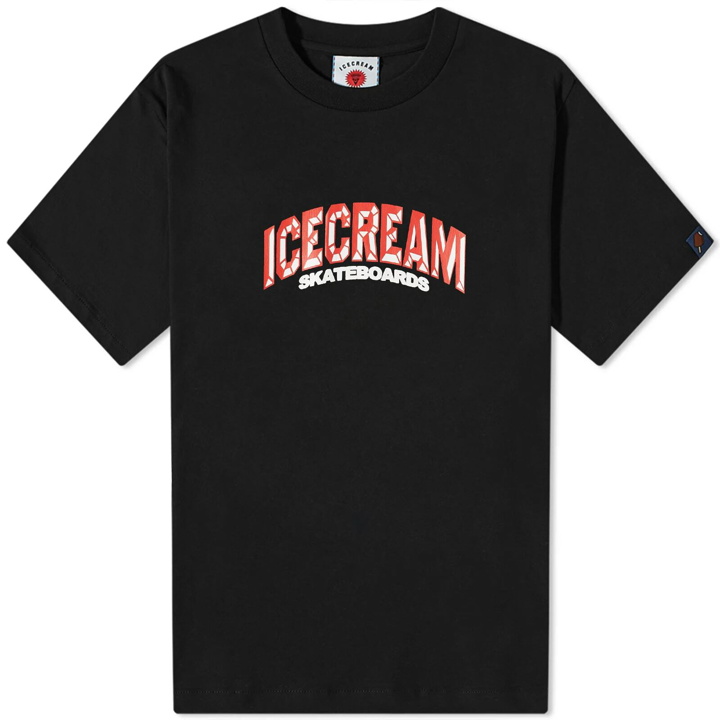 Photo: ICECREAM Men's Brick Logo T-Shirt in Black