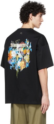 WOOYOUNGMI Black Bouquet Logo T-Shirt