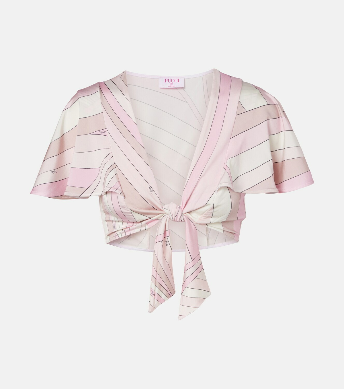Pucci Iride satin jersey crop top