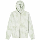 thisisneverthat Men's Dyed Zip Through Hoody in Light Sage