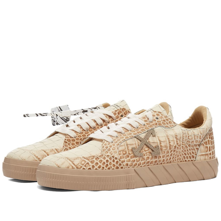 Photo: Off-White Croco Low Vulcanized Sneaker