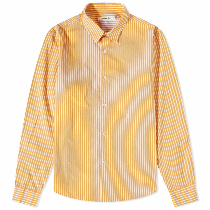 Photo: Sporty & Rich Charlie Shirt in Yellow Striped
