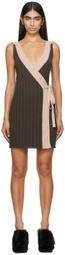 Eckhaus Latta Pink & Brown Twyla Minidress