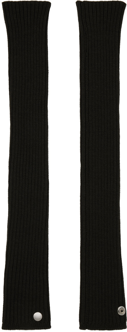 Rick Owens Green Porterville Ribbed Arm Warmers