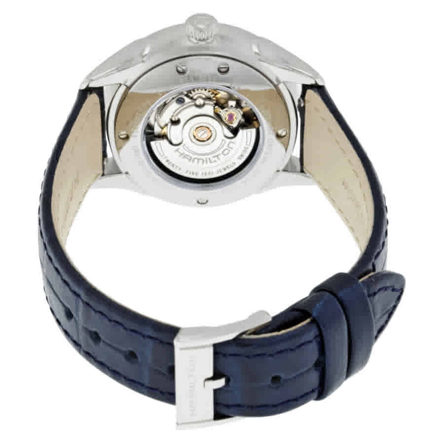 Hamilton Jazzmaster Silver Dial Blue Leather Ladies Watch H42215651