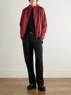 ROA - Slim-Fit Straight-Leg Logo-Embroidered Belted Cotton-Blend Twill Trousers - Black