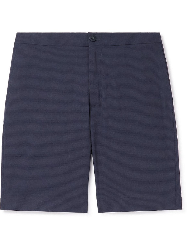 Photo: Incotex - Straight-Leg Ripstop Bermuda Shorts - Blue