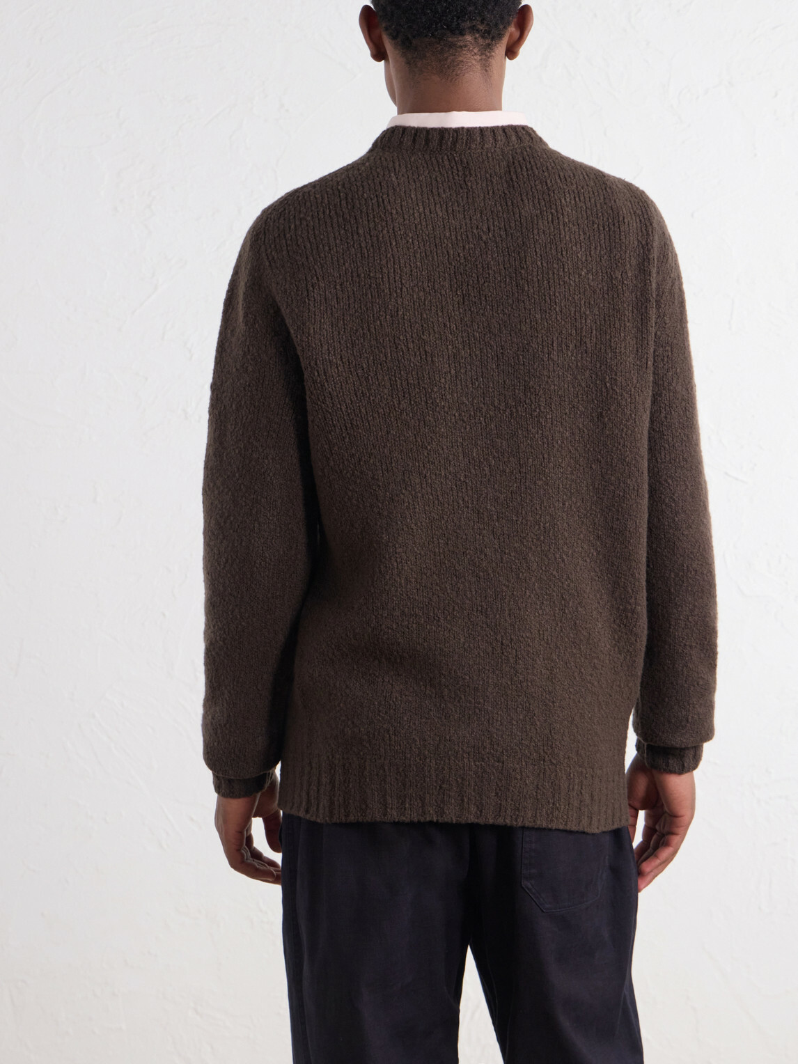 De Bonne Facture - Ribbed Wool Sweater - Brown