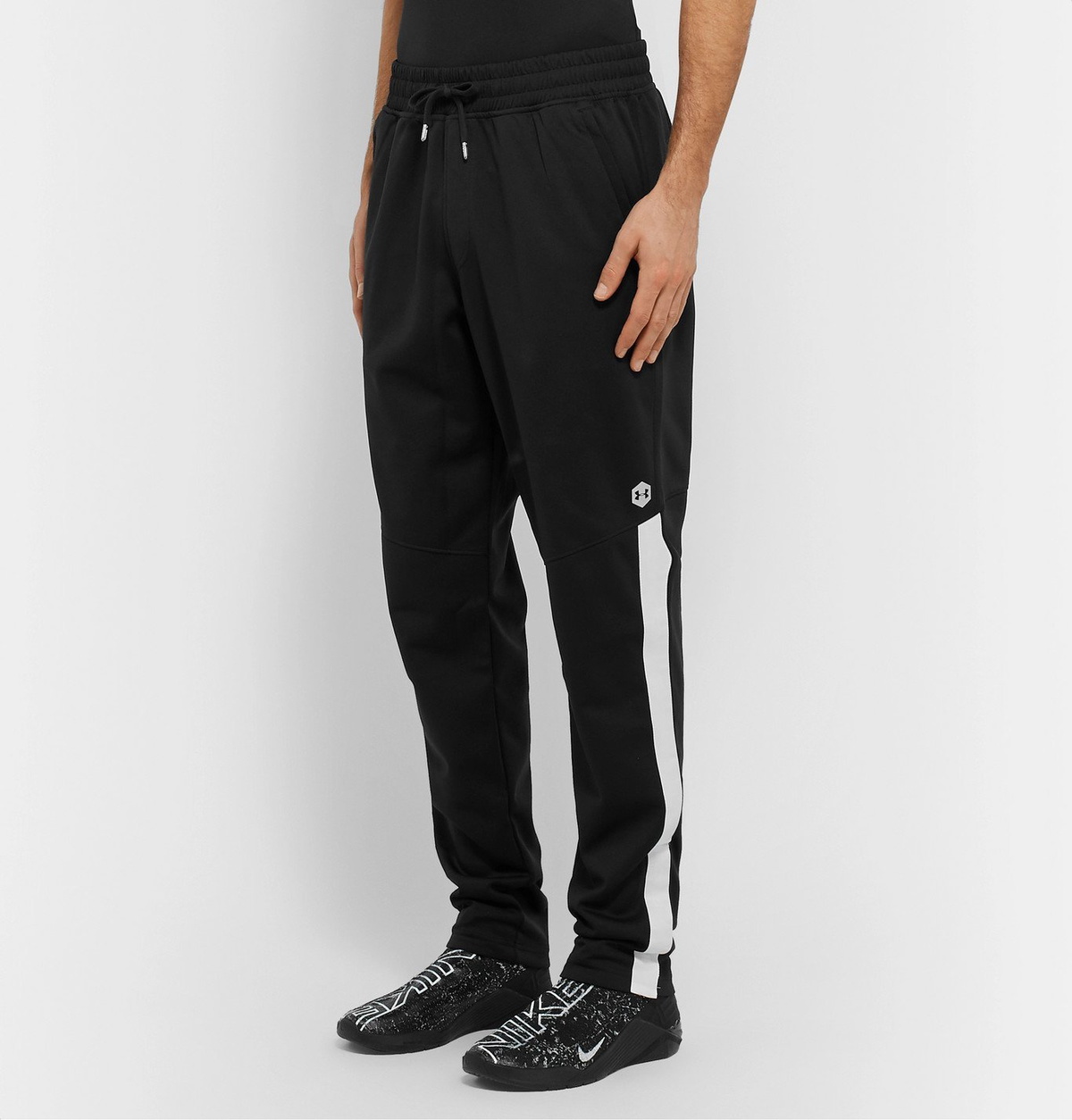 Under Armour - UA Recover Tapered Tech-Jersey Track Pants - Black