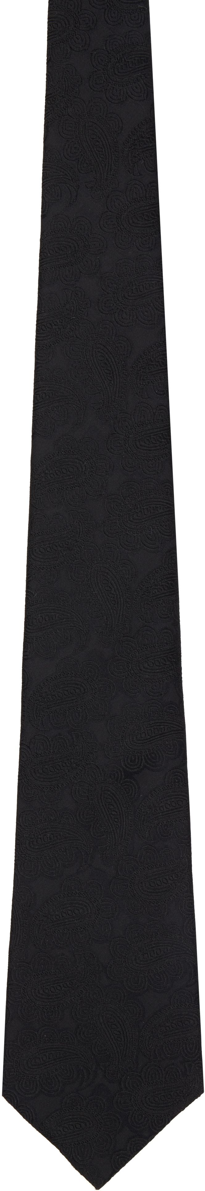 Comme des Garçons Homme Deux Black Jacquard Tie