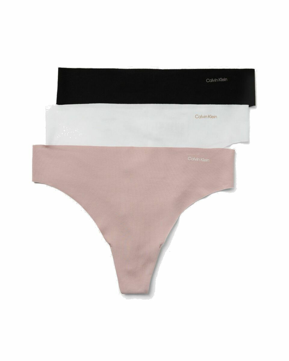 Photo: Calvin Klein Underwear Wmns 3 Pack Thong (Mid Rise) Multi - Womens - Panties