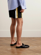 CHERRY LA - Baja Drag Straight-Leg Logo-Embroidered Nylon Drawstring Shorts - Black