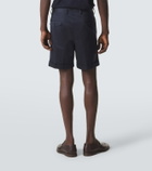 Lardini Pleated cotton-blend Bermuda shorts