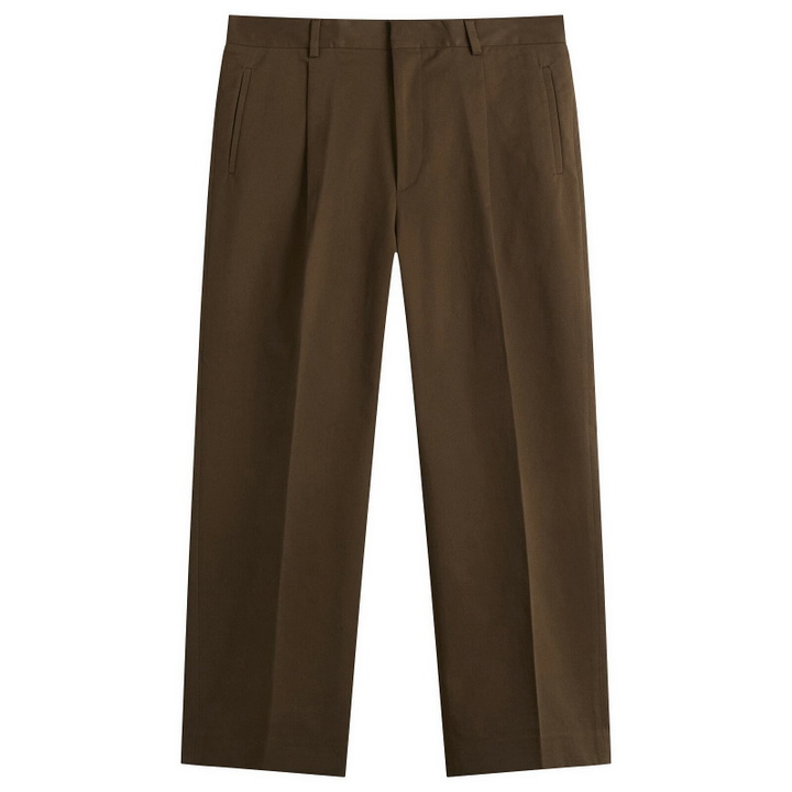 Photo: Le Père Men's Pleated Trousers in Brown