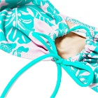 Melissa Simone Women's Aria Floral Bandeau Bikini Top in Pink/Green