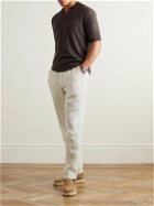 Altea - Straight-Leg Linen Drawstring Trousers - White