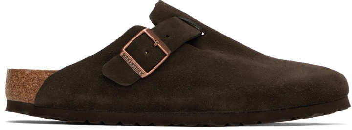 Photo: Birkenstock Brown Boston Soft Footbed Loafers