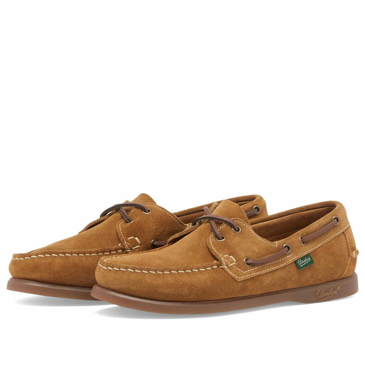 Paraboot Women's Barth Velvet Boat Shoe in Fawn