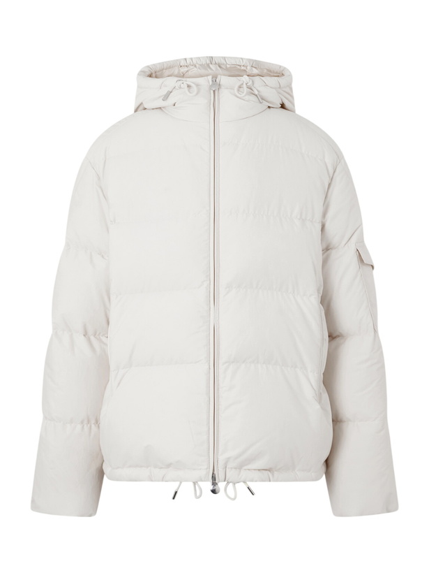 Photo: Moncler - Himalaya Hooded Quilted Cotton-Blend Shell Down Jacket - Neutrals