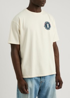 Rhude Bordeaux Printed Cotton T-shirt Cream