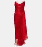 Maria Lucia Hohan Jolie ruched silk bustier gown