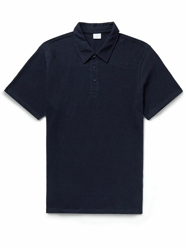 Photo: Onia - Slub Cotton-Jersey Polo Shirt - Blue