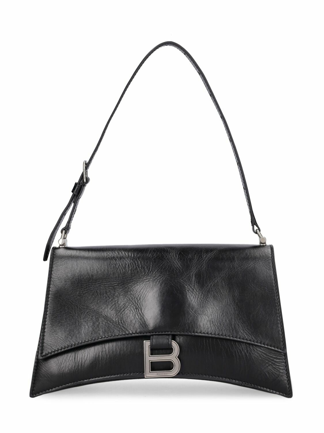 BALENCIAGA - Small Crush Sling Leather Shoulder Bag Balenciaga