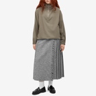 Beams Boy Women's Midi Kilt Skirt in Grey Chk