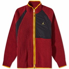 Air Jordan Men's Essential Fleece Winter Top in Cherrywood Red/Black Taxi